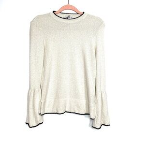 Zara KNIT TRUMPET SLEEVE SWEATER, EUC